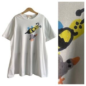 Marni Kids Bird Bee Kids Drawing Tee T-shirt 14